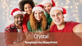  Presentation with christmas holidays - Presentation design featuring christmas celebration and holidays concept background and a red colored foreground