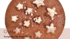  Presentation with christmas chocolate - Amazing presentation theme having christmas chocolate cookie isolated on a white background backdrop and a red colored foreground