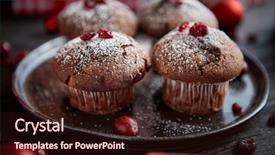  Presentation with christmas chocolate - Colorful theme enhanced with christmas chocolate delicious muffins served backdrop and a wine colored foreground