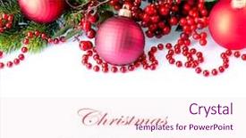  Presentation with christmas border design - Colorful presentation theme enhanced with christmas christmas and new year baubles and decorations isolated on white background holiday border design composition red colour backdrop and a pink colored foreground