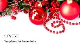  Presentation with christmas border design - Presentation theme with christmas christmas and new year baubles and decorations isolated on white background holiday border design composition red color background and a white colored foreground