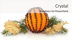  Presentation with clove - Slide set consisting of christmas clove and orange pomander background and a white colored foreground
