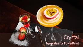  Presentation with cocktail bar - Presentation theme consisting of christmas-cocktail-in-the-bar background and a wine colored foreground