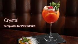  Presentation with cocktail bar - Presentation theme consisting of christmas-cocktail-in-the-bar background and a wine colored foreground