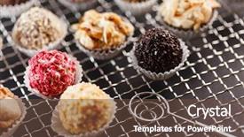  Presentation with christmas candy - Amazing presentation theme having christmas coconut - chocolate candy backdrop and a tawny brown colored foreground