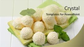  Presentation with wooden board for oktoberfest - Cool new PPT theme with christmas coconut - white chocolate truffles decorated backdrop and a  colored foreground