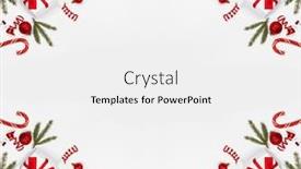  Presentation with candy canes - Audience pleasing PPT layouts consisting of christmas-composition-of-green-fir backdrop and a white colored foreground