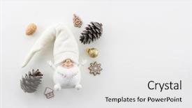  Presentation with new year card - Amazing slide deck having christmas composition white dwarf object backdrop and a white colored foreground