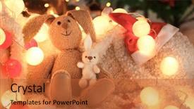  Presentation with baby christmas - Amazing slide deck having christmas composition with baby toys backdrop and a red colored foreground