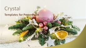  Presentation with candle christmas - Cool new theme with christmas-composition-with-candle backdrop and a sky blue colored foreground