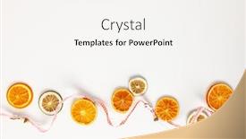  Presentation with dried food - Beautiful presentation design featuring christmas decor for home backdrop and a white colored foreground