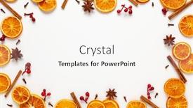  Presentation with christmas food - Colorful slide deck enhanced with christmas-composition-with-dried-oranges backdrop and a white colored foreground