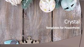  Presentation with animated christmas tree - Presentation theme having christmas composition with fir tree background and a gray colored foreground