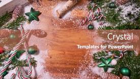  Presentation with spruce - Cool new theme with christmas-composition-with-spruce-branch backdrop and a coral colored foreground