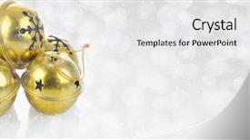  Presentation with gold bokeh - Cool new slides with christmas concept gold jingle bells backdrop and a white colored foreground