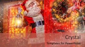  Presentation with miracles - Amazing slide deck having christmas concept portrait backdrop and a red colored foreground