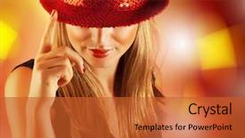 Presentation with night club - Amazing presentation theme having christmas concert - image of luxury singer girl backdrop and a red colored foreground