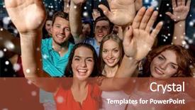  Presentation with celebration - Beautiful presentation design featuring christmas concert - party holidays celebration friends backdrop and a red colored foreground