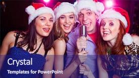  Presentation with sing - Cool new slide deck with christmas concert - young friends in the bell backdrop and a navy blue colored foreground