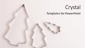 Presentation with cookie - PPT layouts with christmas cookie cutters background and a sky blue colored foreground