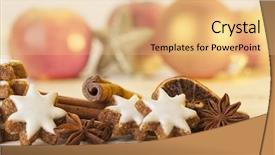  Presentation with christmas borders grunge border decoration - PPT theme featuring christmas cookies and spices christmas background and a  colored foreground