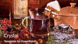  Presentation with cookies christmas - Presentation having christmas-cookies-in-form background and a tawny brown colored foreground