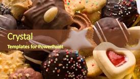  Presentation with delicious christmas cookies - Beautiful presentation theme featuring christmas cookies with chocolate backdrop and a tawny brown colored foreground
