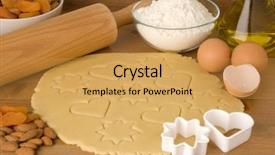  Presentation with delicious christmas cookies - PPT theme with christmas cookies background and a yellow colored foreground