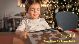  Presentation with christmas holidays - PPT theme with christmas-cooking-and-winter-holidays background and a tawny brown colored foreground