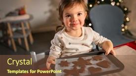  Presentation with christmas holidays - Presentation theme featuring christmas-cooking-and-winter-holidays background and a tawny brown colored foreground