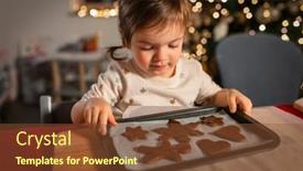  Presentation with christmas holidays - PPT theme enhanced with christmas-cooking-and-winter-holidays background and a tawny brown colored foreground