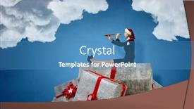  Presentation with christmas presents - Audience pleasing PPT layouts consisting of christmas-corporate-presents-mixed-media backdrop and a teal colored foreground