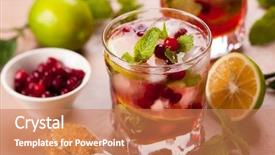  Presentation with cranberry juice - Amazing theme having christmas cranberry and brown sugar backdrop and a coral colored foreground