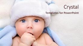  Presentation with infant - PPT layouts having christmas cute baby boy beautiful background and a sky blue colored foreground
