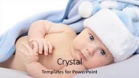  Presentation with baby christmas - PPT layouts consisting of christmas cute baby boy beautiful background and a coral colored foreground