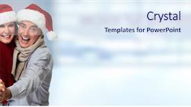  Presentation with senior couple - Presentation theme consisting of christmas dance party - senior couple santa background and a  colored foreground