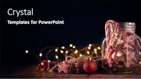  Presentation with christmas black - PPT layouts with christmas-decor-and-gingerbread-cookies background and a black colored foreground