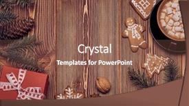  Presentation with text box - Slides enhanced with christmas decor with fir tree background and a violet colored foreground