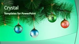  Presentation with decoration - Audience pleasing presentation theme consisting of decoration against the colorful gradient backdrop and a forest green colored foreground