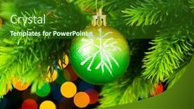  Presentation with christmas lights - Colorful slides enhanced with christmas decoration and blurred lights at background backdrop and a forest green colored foreground