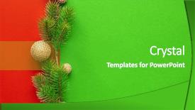  Presentation with events and decoration presentation - Amazing theme having christmas decoration background with complementary backdrop and a shamrock green colored foreground