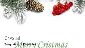  Presentation with white christmas - Colorful presentation theme enhanced with christmas-decoration-border-with-berries backdrop and a  colored foreground