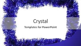  Presentation with framework - Cool new presentation with christmas decoration framework with blue tinsel backdrop and a white colored foreground