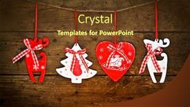  Presentation with hang - Amazing slides having christmas decoration hang on rope backdrop and a tawny brown colored foreground