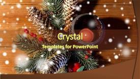 Presentation with candle christmas - Colorful PPT layouts enhanced with christmas decoration holidays and new year concept - close up of natural fir branch decoration and fir-cone and candle in lantern on wooden table backdrop and a tawny brown colored foreground