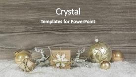  Presentation with gold silver - Cool new PPT theme with christmas decoration in gold backdrop and a gray colored foreground