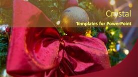  Presentation with prague - Beautiful PPT theme featuring christmas-decoration-in-prague-czech backdrop and a tawny brown colored foreground