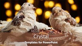  Presentation with rustic lights - PPT theme with christmas-decoration-in-rustic-style background and a tawny brown colored foreground