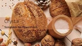 Presentation with bread life - PPT layouts consisting of christmas-decoration-in-rustic-style background and a red colored foreground