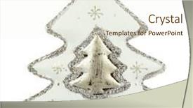  Presentation with white christmas - Beautiful presentation theme featuring christmas decoration in shape fir backdrop and a  colored foreground